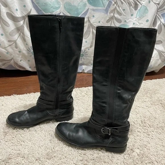 Sperry Black Leather Knee-High Boots - Picture 2 of 10